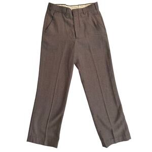 Vintage Le Tigre Brown Virgin Wool Unisex 26” Brown Dress Pants high-rise pant